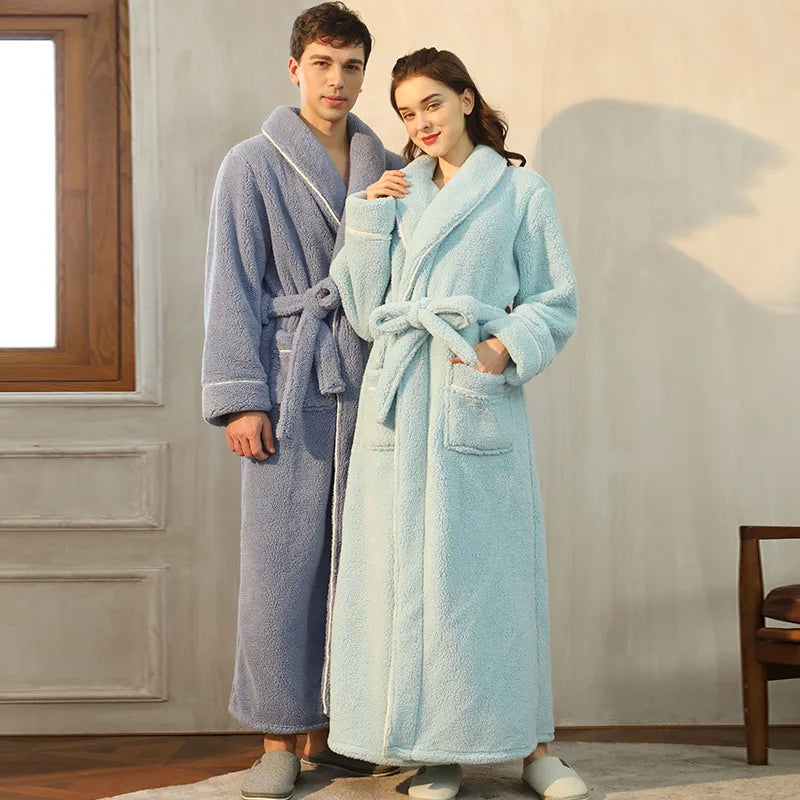 Robe de inverno CozyFlannel — Flanela macia, com cinto e gola de abas - Desfino