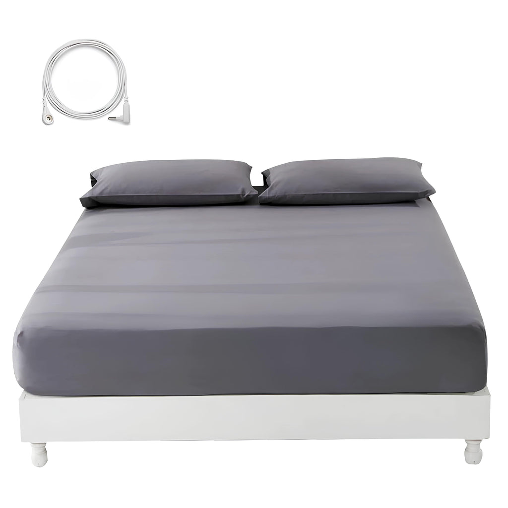 SolaGround Silver Grounding Fitted Sheet — Earth Cable Included - Desfino