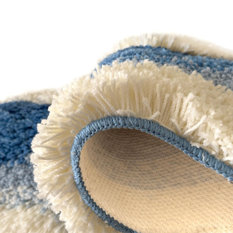 Marisyl getuft oceaangolventapijt — antislip decoratief vloerkleed - Desfino