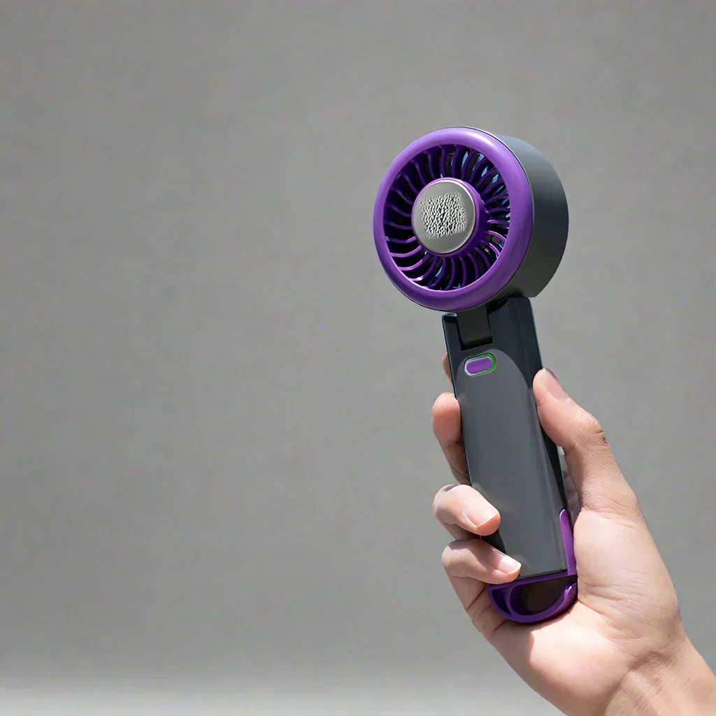 GlacioPulse Mini 100-Speed Cooling Fan — Built-In Cold Plate - Desfino