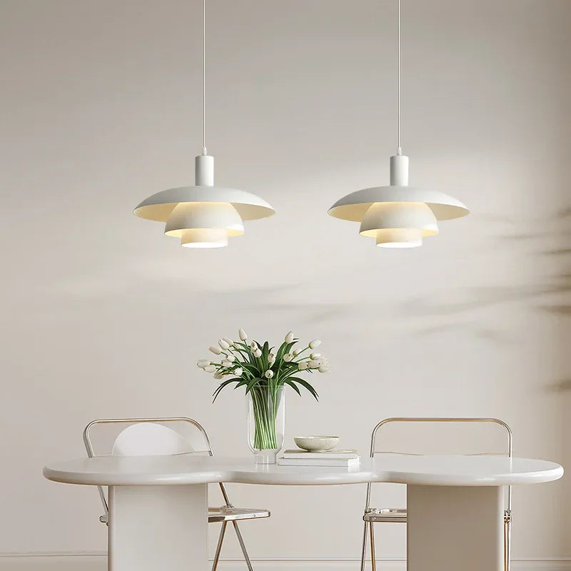 Moderne nordische Pendelleuchte – Minimalistisches, mehrschichtiges Scheibendesign - Desfino