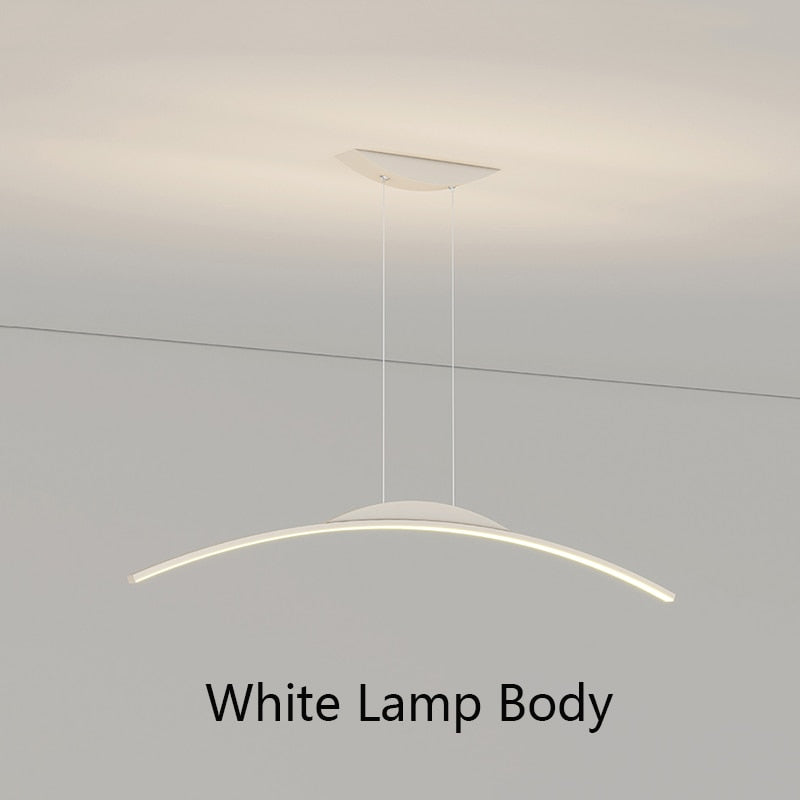 Sereno Modern Linear LED Island Chandelier — Integrated LED Light - Desfino