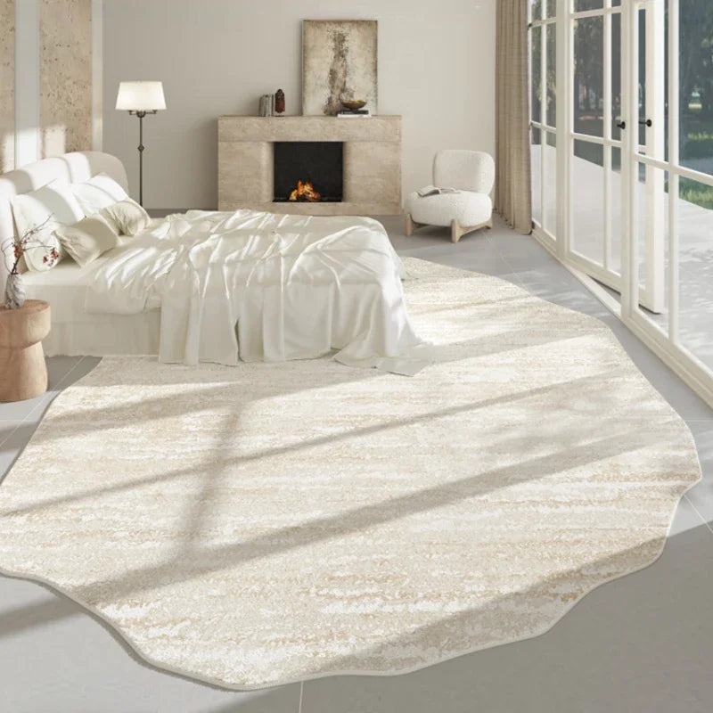 Alfombra de mármol de felpa Sara - forma irregular, base gruesa antideslizante - Desfino