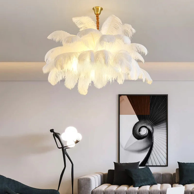 AstraFeather Modern Handcrafted Pendant Chandelier