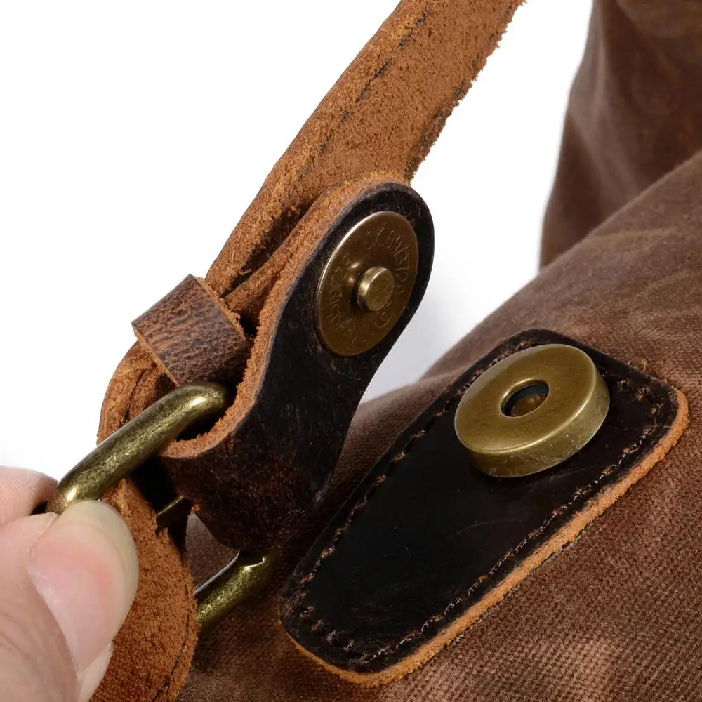 Ridgeway Canvas- und Lederrucksack mit 23 L Fassungsvermögen — Wasserabweisend - Desfino