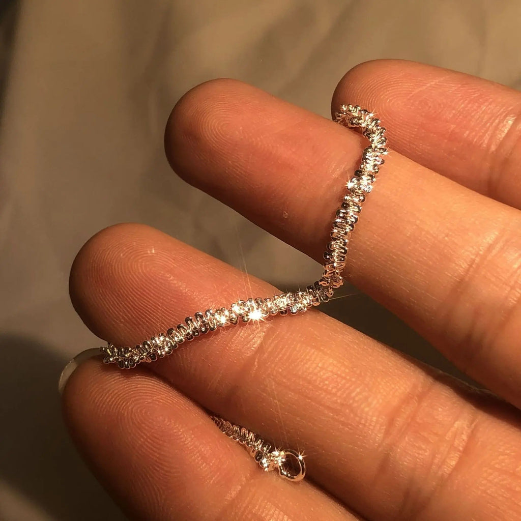 Liquid Silver Bracelet – 925 Sterling Silver Wristband Inspired by Water