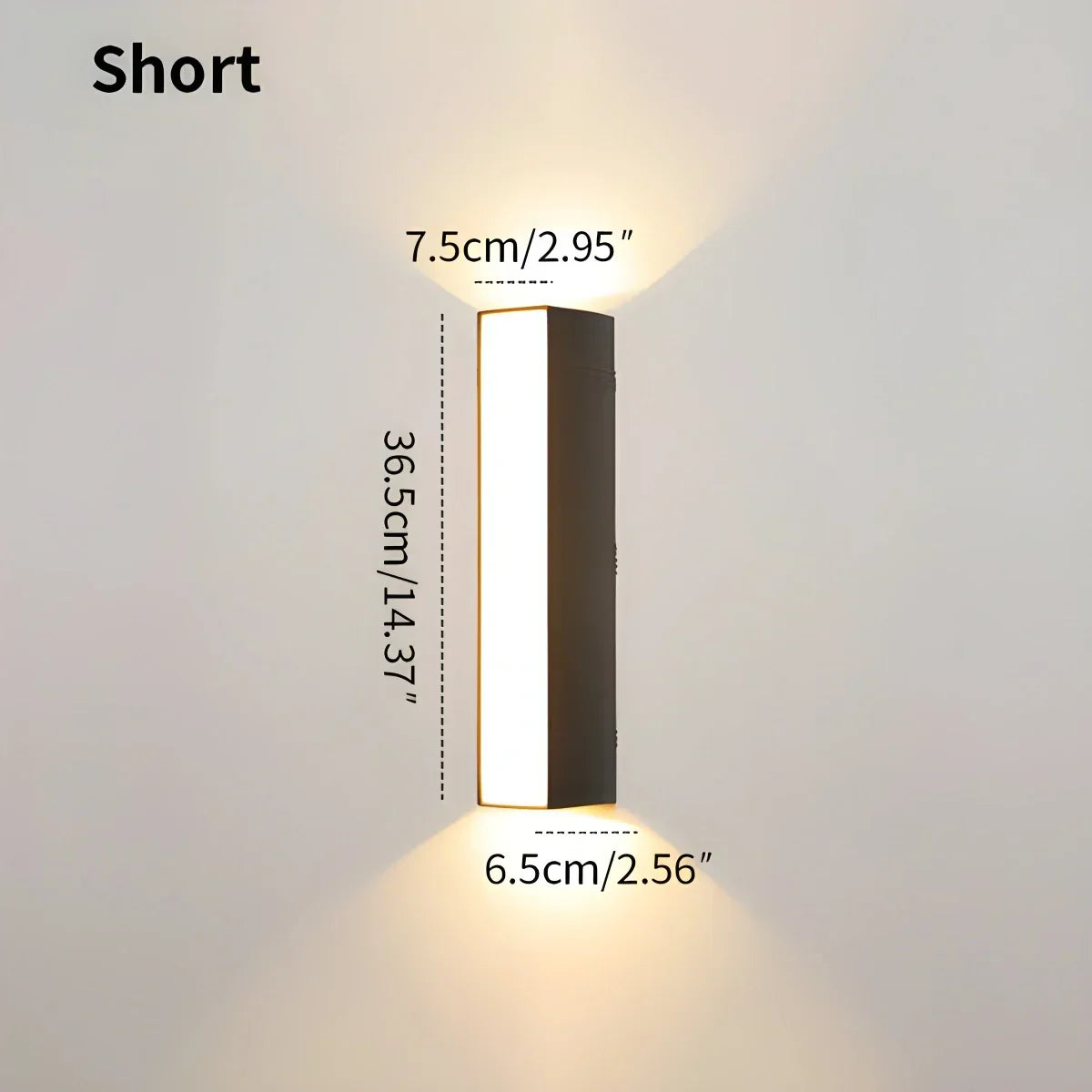Wasserdichte LED-Wandleuchte aus Aluminium mit Lichtleiste für den Außenbereich | Desfino