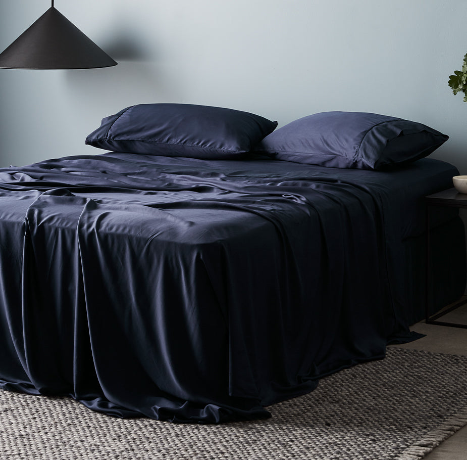 AureaLoom Bamboo Lyocell Silkweave Flat Sheet — Cooling - Desfino
