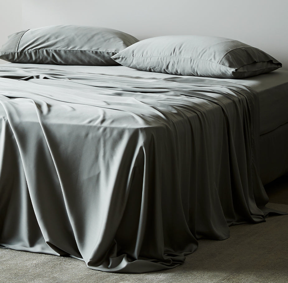 AureaLoom Bamboo Lyocell Silkweave Flat Sheet — Cooling - Desfino