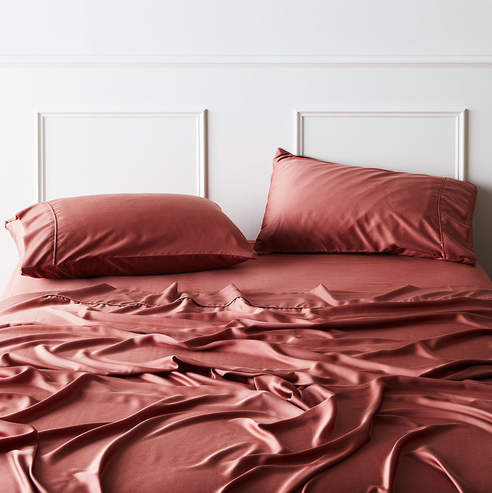 AureaLoom Bamboo Lyocell Silkweave Flat Sheet — Cooling - Desfino