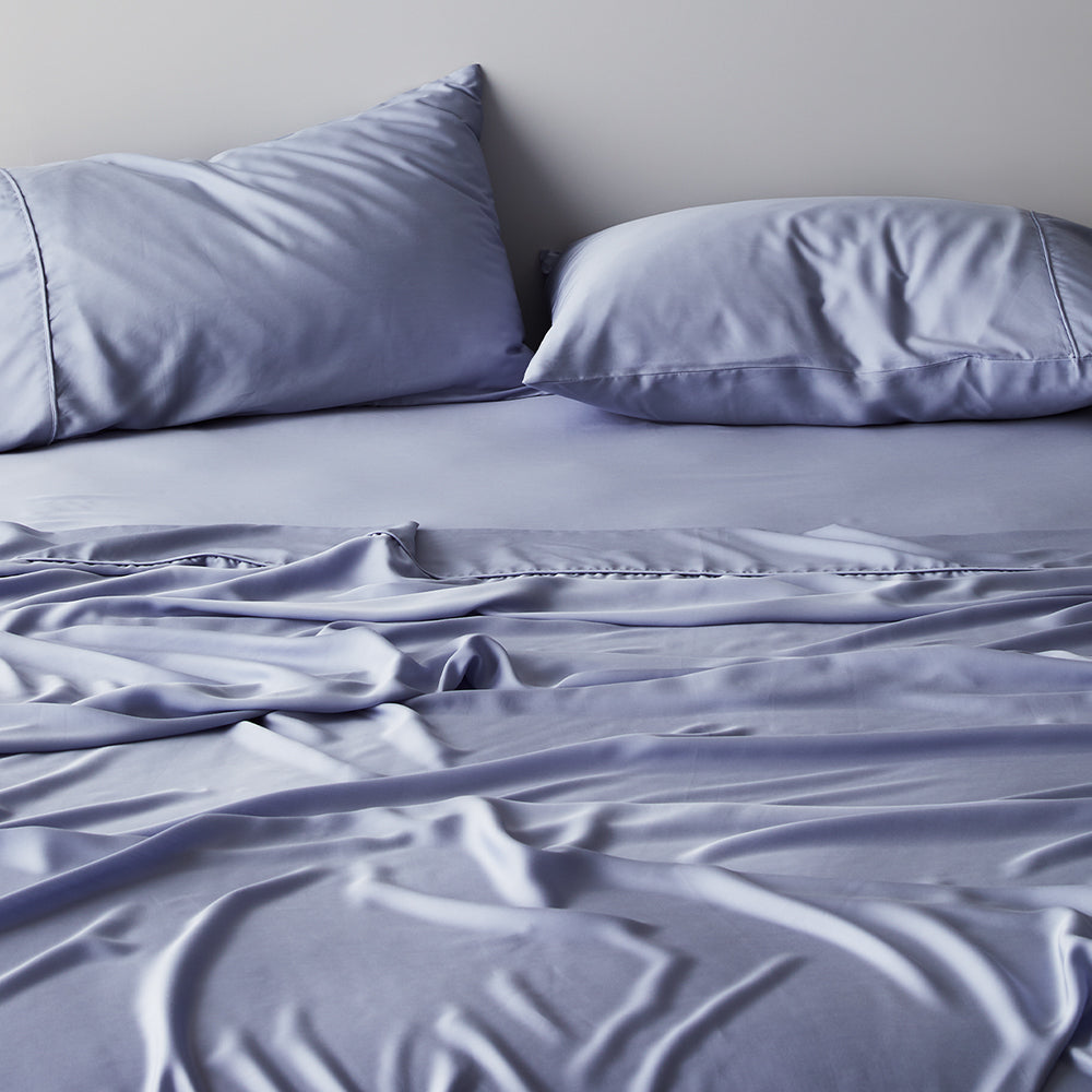 AureaLoom Bamboo Lyocell Silkweave Flat Sheet — Cooling - Desfino