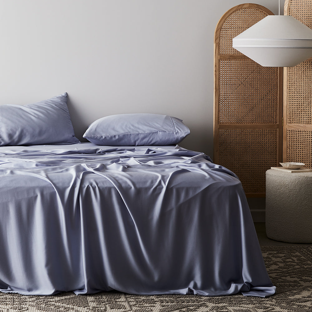 AureaLoom Bamboo Lyocell Silkweave Flat Sheet — Cooling - Desfino