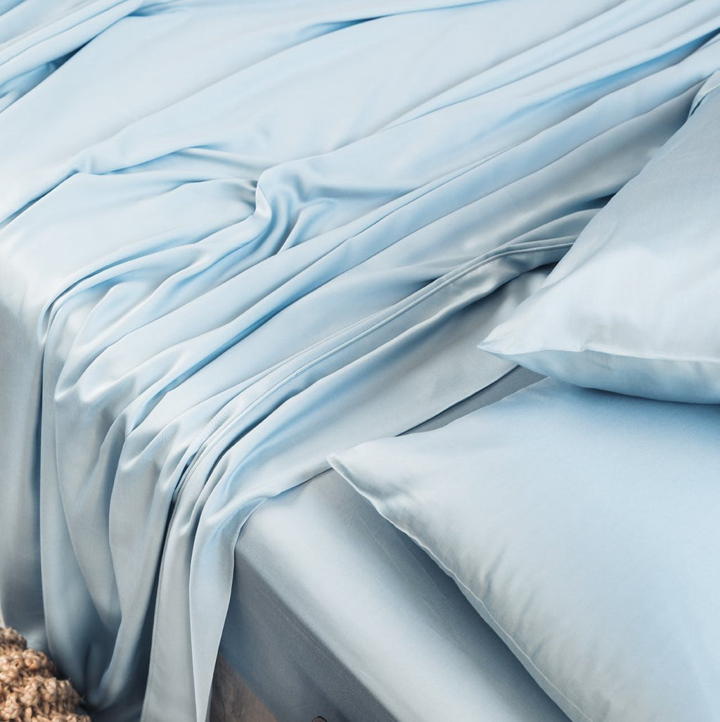 AureaLoom Bamboo Lyocell Silkweave Flat Sheet — Cooling - Desfino