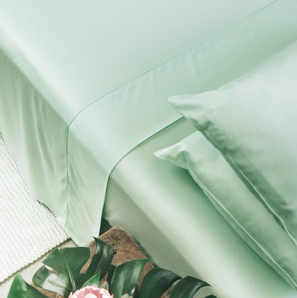 AureaLoom Bamboo Lyocell Silkweave Flat Sheet — Cooling - Desfino