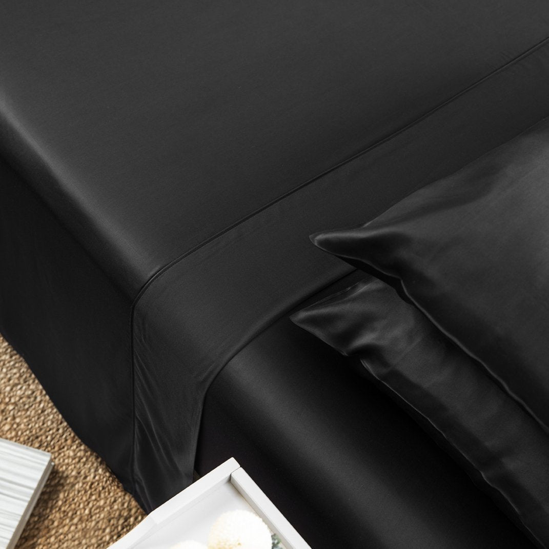 AureaLoom Bamboo Lyocell Silkweave Flat Sheet — Cooling - Desfino