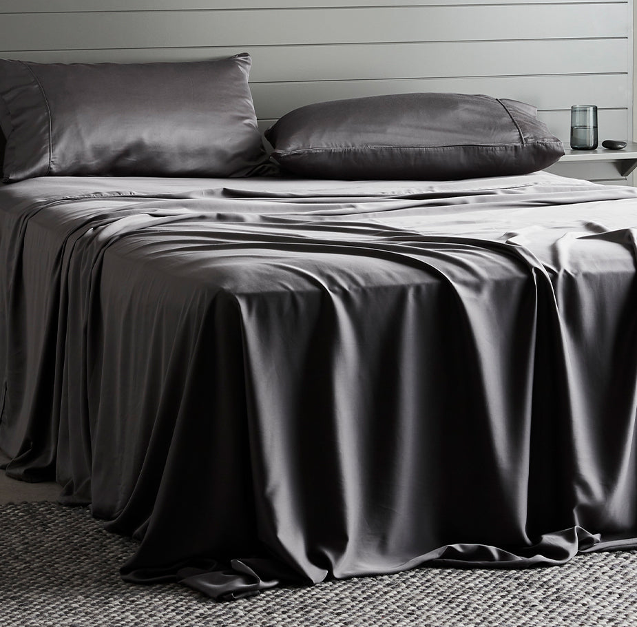 AureaLoom Bamboo Lyocell Silkweave Flat Sheet — Cooling - Desfino