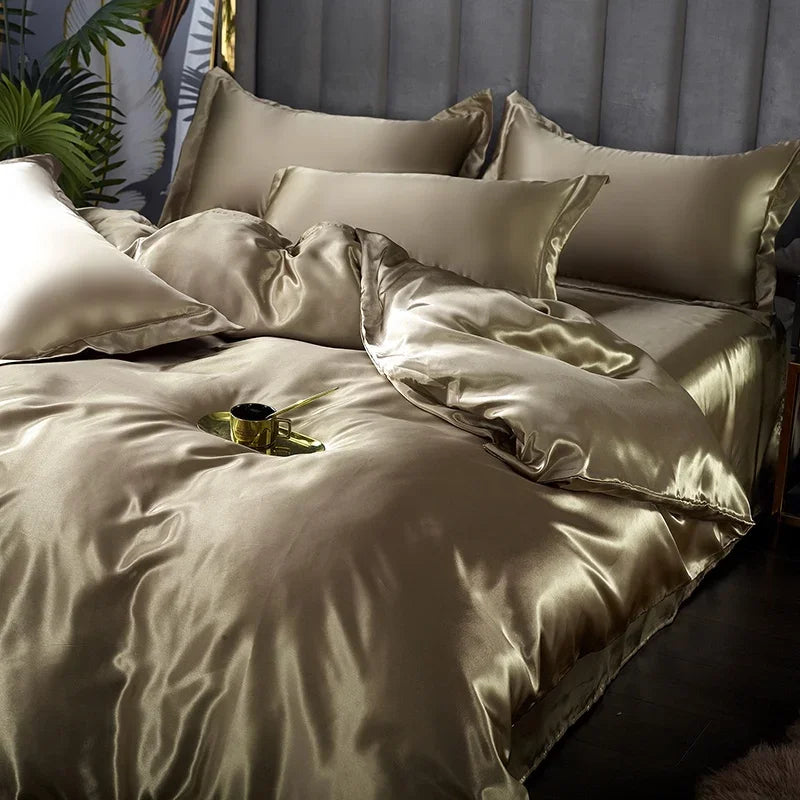 Ensemble de literie de luxe en satin Aurielle — Finition soyeuse et lisse