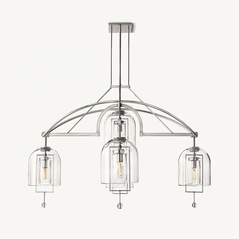 Bell Glass Chandelier for Living Room | Desfino