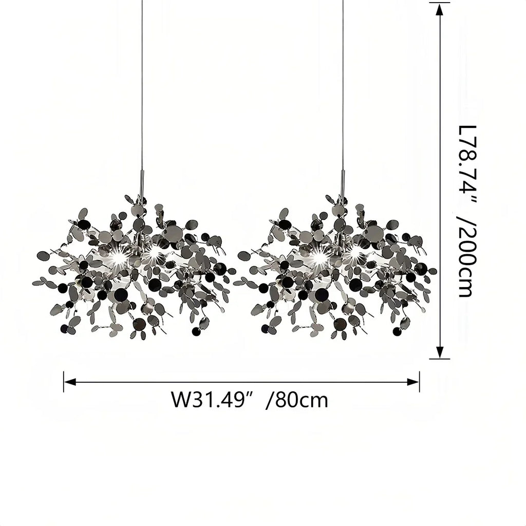 Argent/Gold Cloud Multi Pendant Chandelier | Desfino