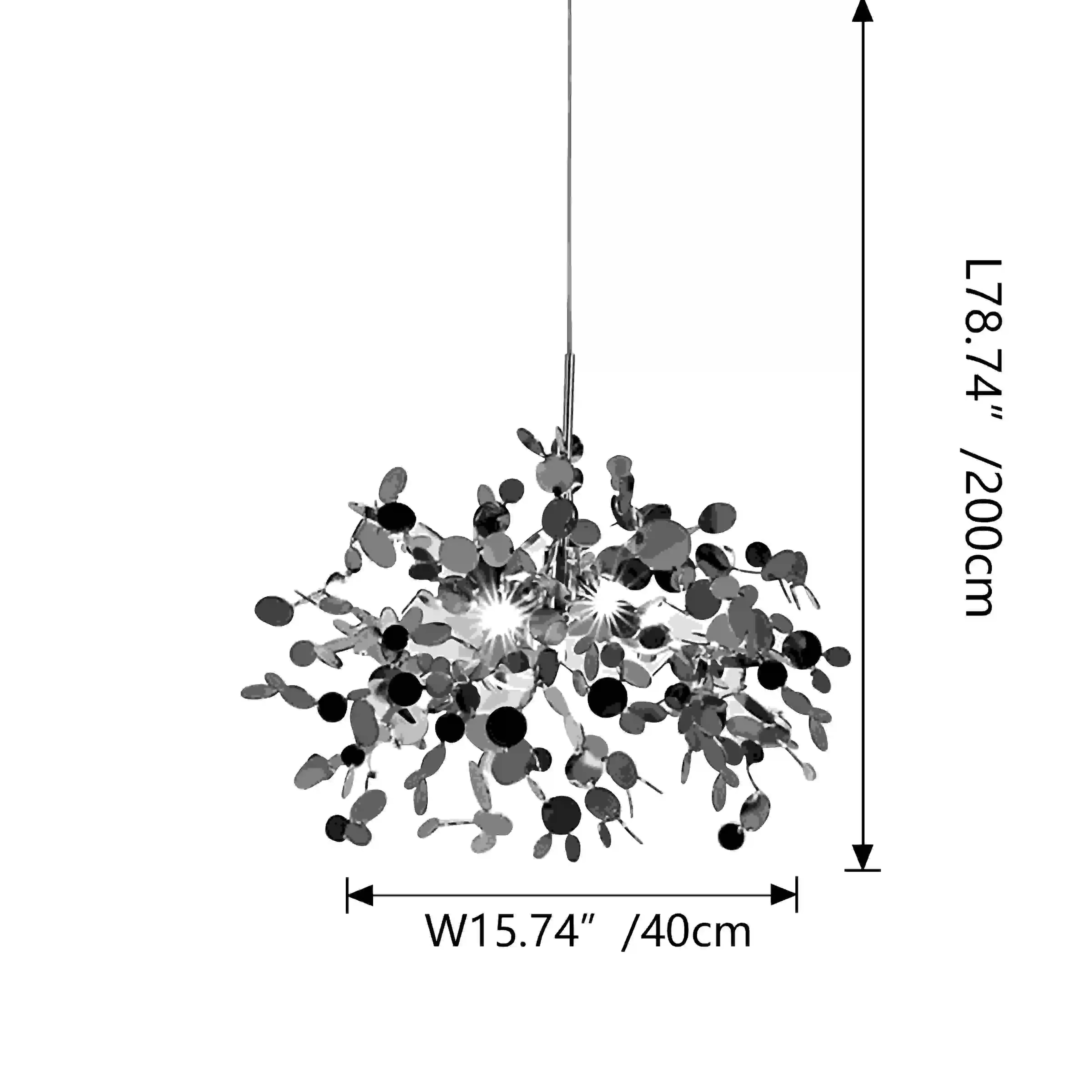 Argent/Gold Cloud Multi Pendant Chandelier | Desfino