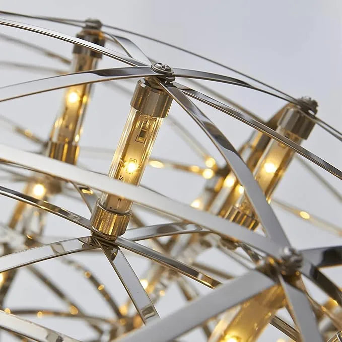Silver Fire Ball Pendant Light for Dining Room | Desfino