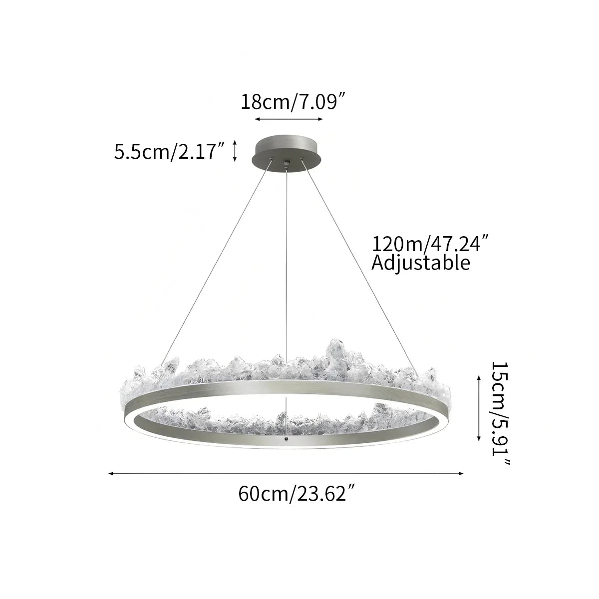 Modern Light Luxury Iceberg Chandelier | Desfino