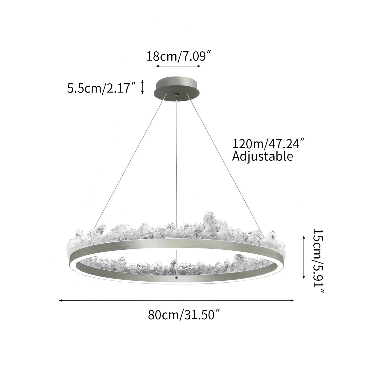 Modern Light Luxury Iceberg Chandelier | Desfino