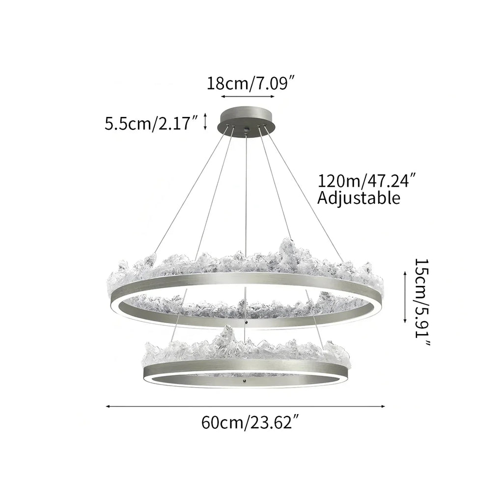 Modern Light Luxury Iceberg Chandelier | Desfino