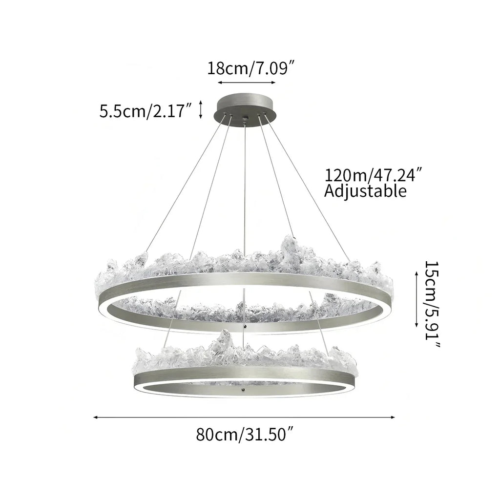 Modern Light Luxury Iceberg Chandelier | Desfino