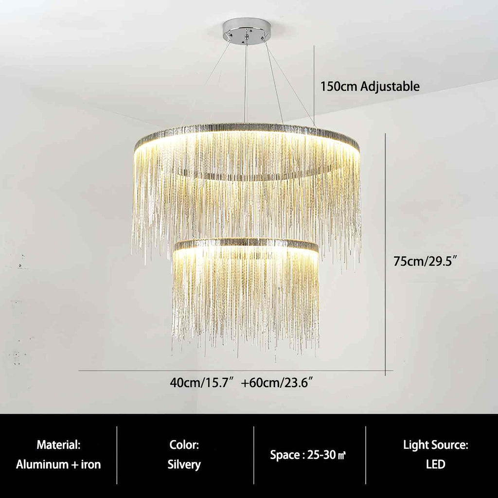 Moderner Kronleuchter mit Quasten im Art-déco-Stil | Desfino