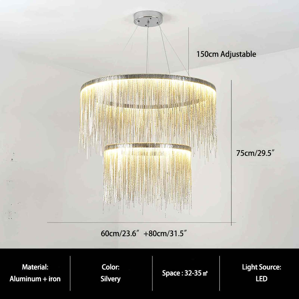 Moderner Kronleuchter mit Quasten im Art-déco-Stil | Desfino