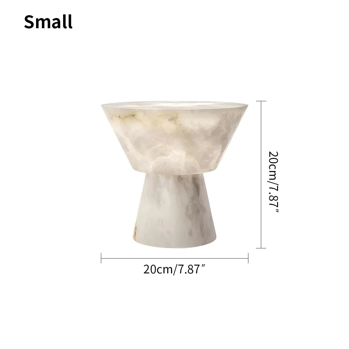 Spanische spanische Alabaster-Tischlampe mit Pilzkopf | Desfino