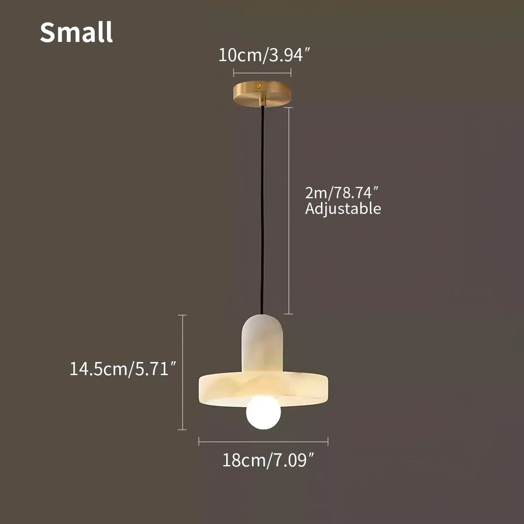 Natural Spanish Alabaster Pendant Light for Bedroom | Desfino