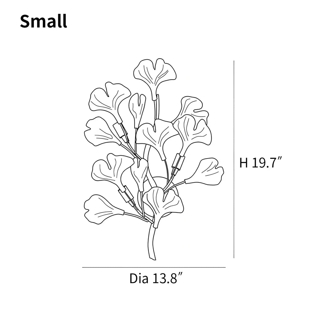 Ginkgo-Wandleuchte für das Wohnzimmer | Desfino
