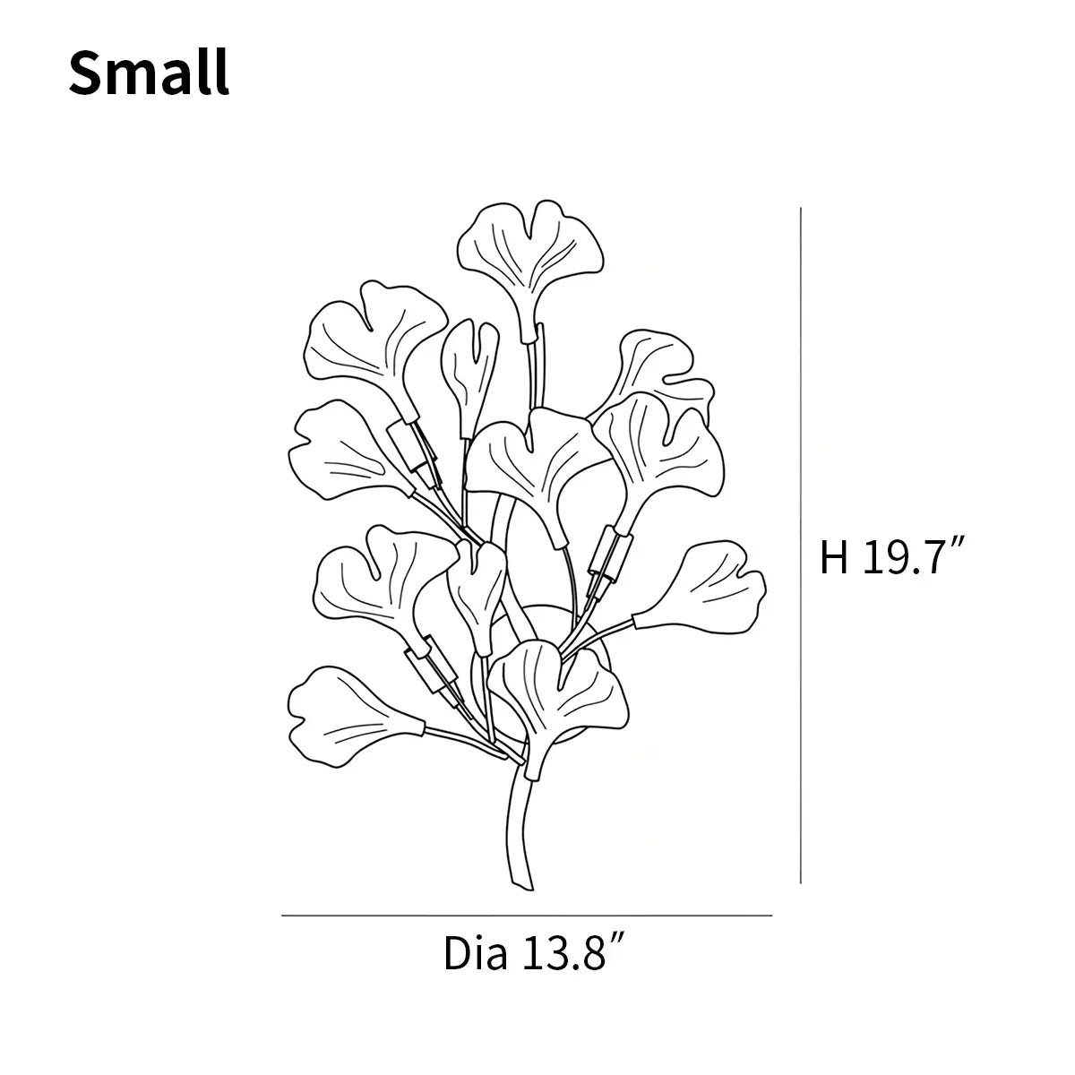 Ginkgo-Wandleuchte für das Wohnzimmer | Desfino