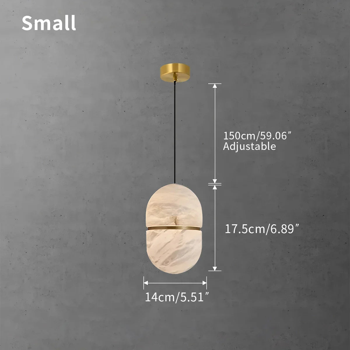 Moderne luxuriöse ovale Pendelleuchte aus spanischem Alabaster | Desfino