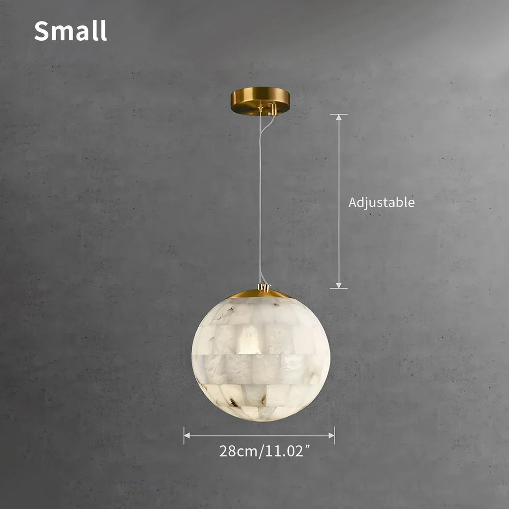 Modern Creative Spliced Ball Spanish Alabaster Pendant Light | Desfino