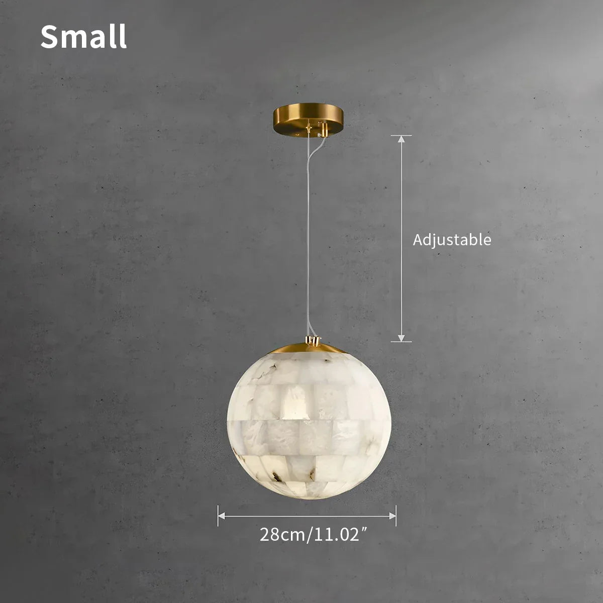 Modern Creative Spliced Ball Spanish Alabaster Pendant Light | Desfino
