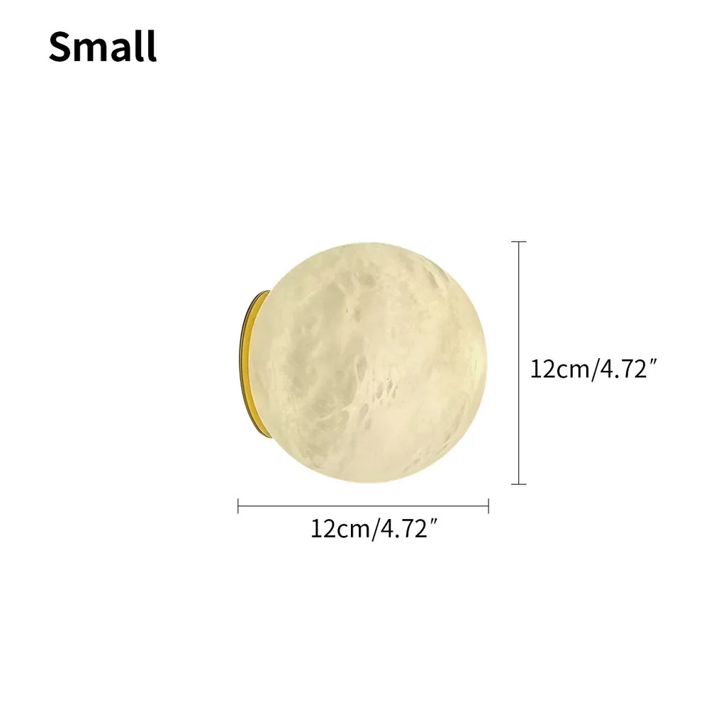 Modern Spherical Spanish Alabaster Wall Sconce | Desfino