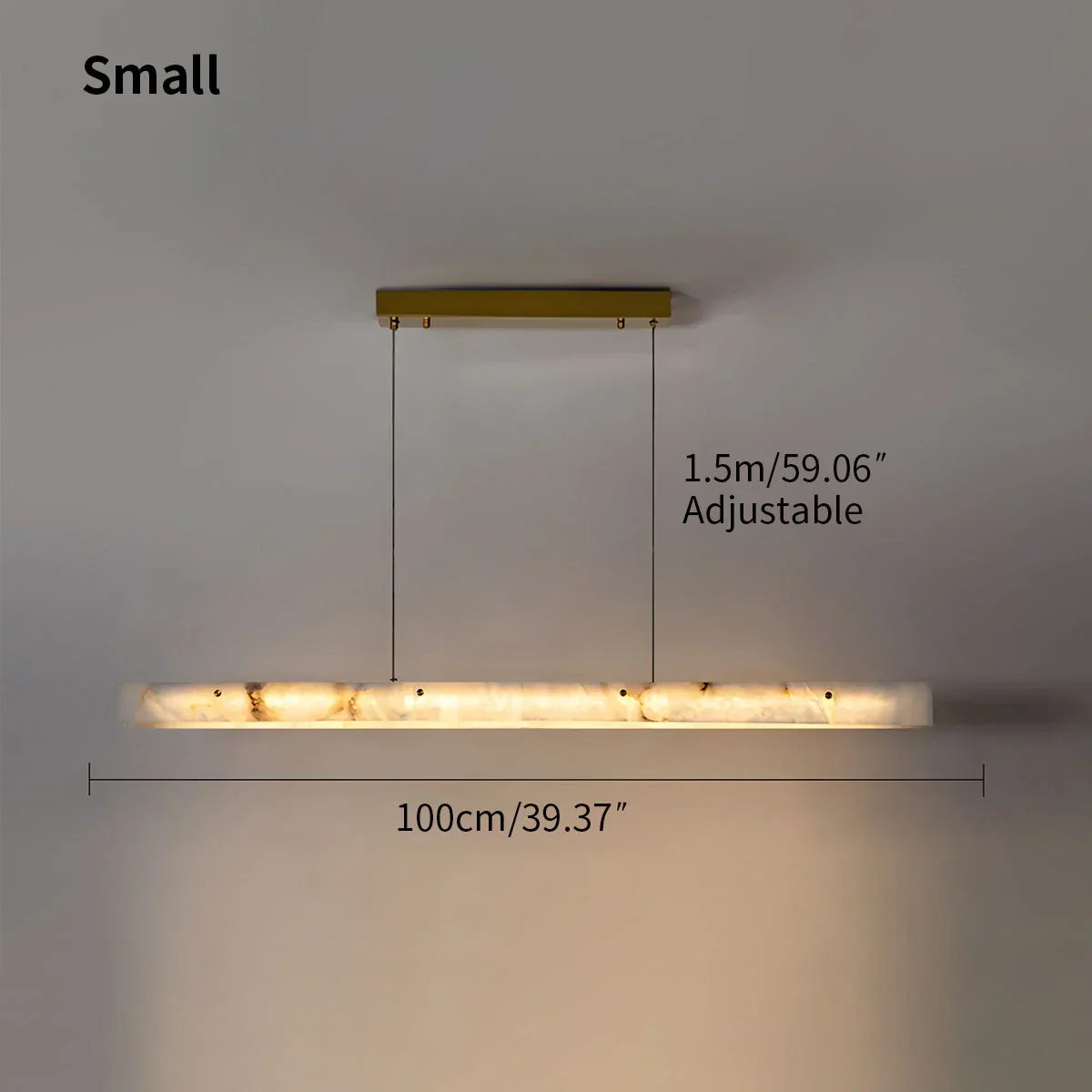 Modern Minimalist Linear Spanish Alabaster Pendant Light | Desfino