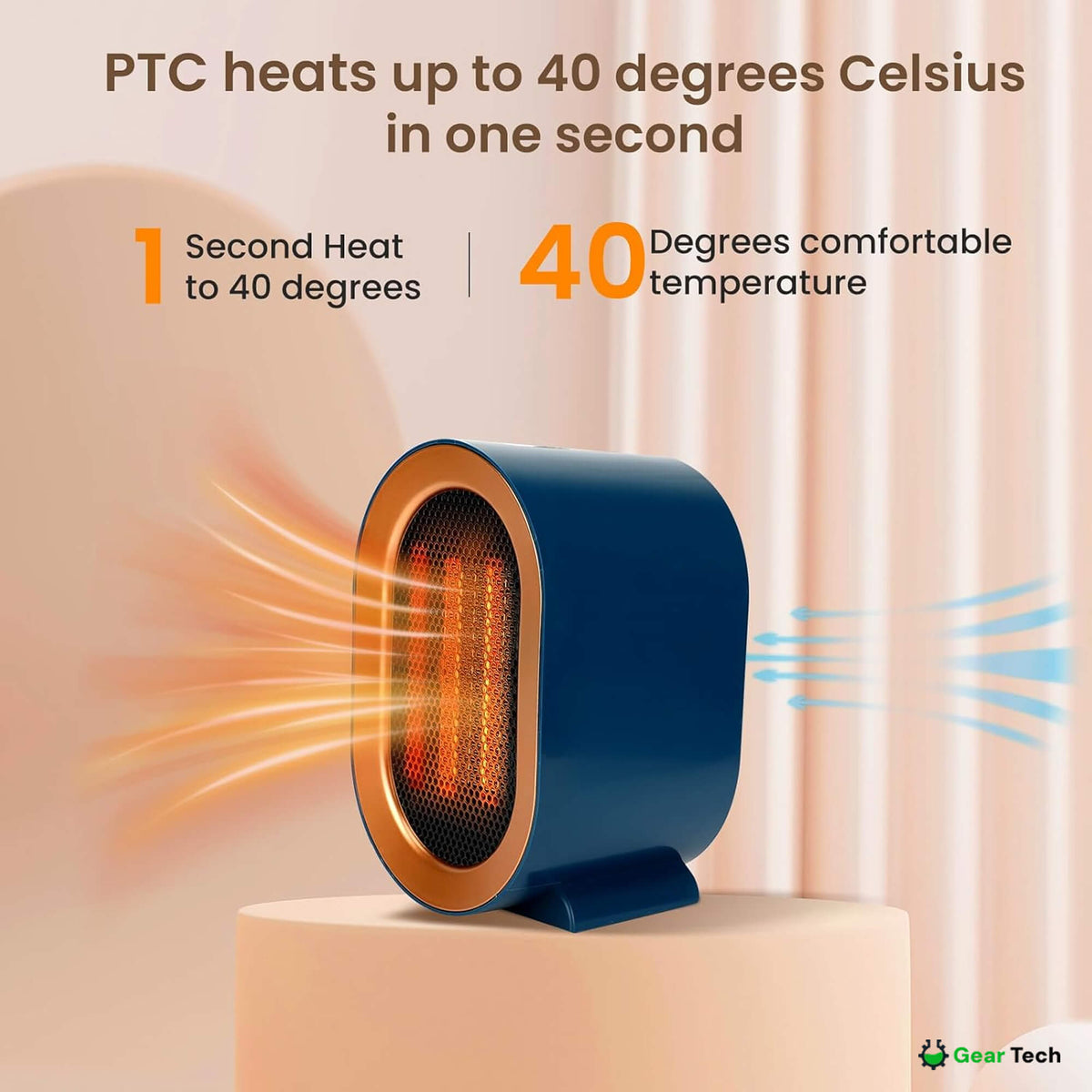 Chauffage d’appoint électrique compact UK — Portable et économe en énergie - Desfino