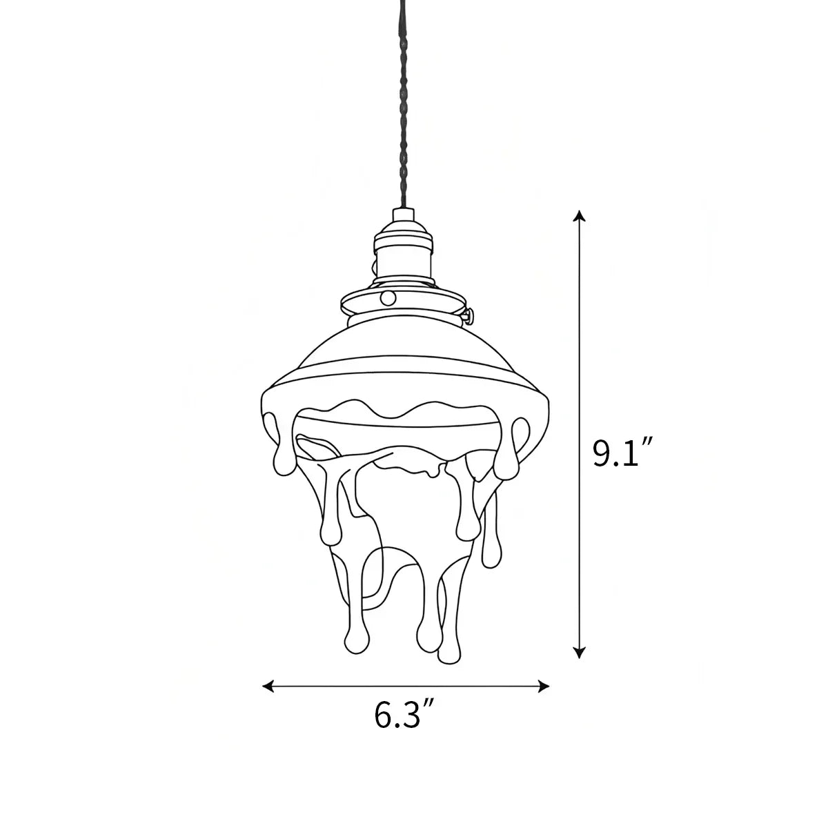 Water Droplets Resin Pendant Lamp for Bedside | Desfino