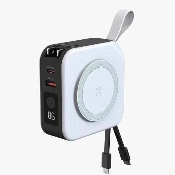 RoamCore 5-in-1ワイヤレスモバイルバッテリー＆ポータブル壁面充電器 - Desfino