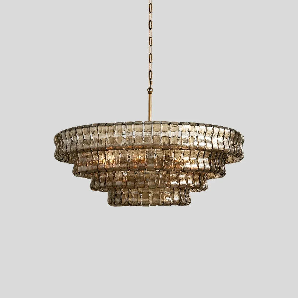 Luxuriöser mehrschichtiger Murano-Glaskronleuchter in Ringform | Desfino