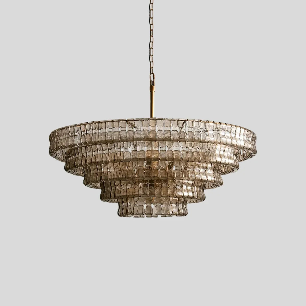 Luxuriöser mehrschichtiger Murano-Glaskronleuchter in Ringform | Desfino