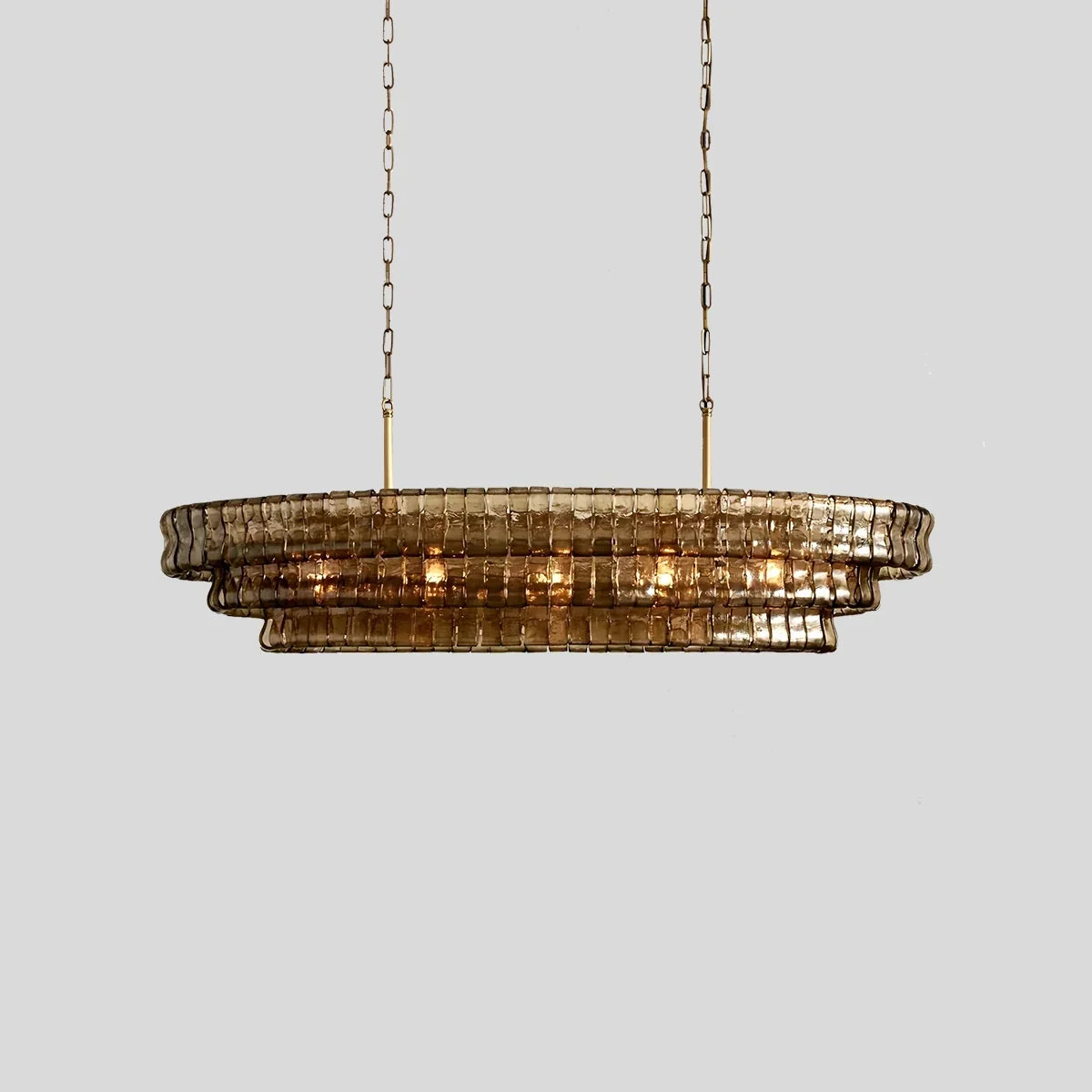 Luxuriöser mehrschichtiger Murano-Glaskronleuchter in Ringform | Desfino