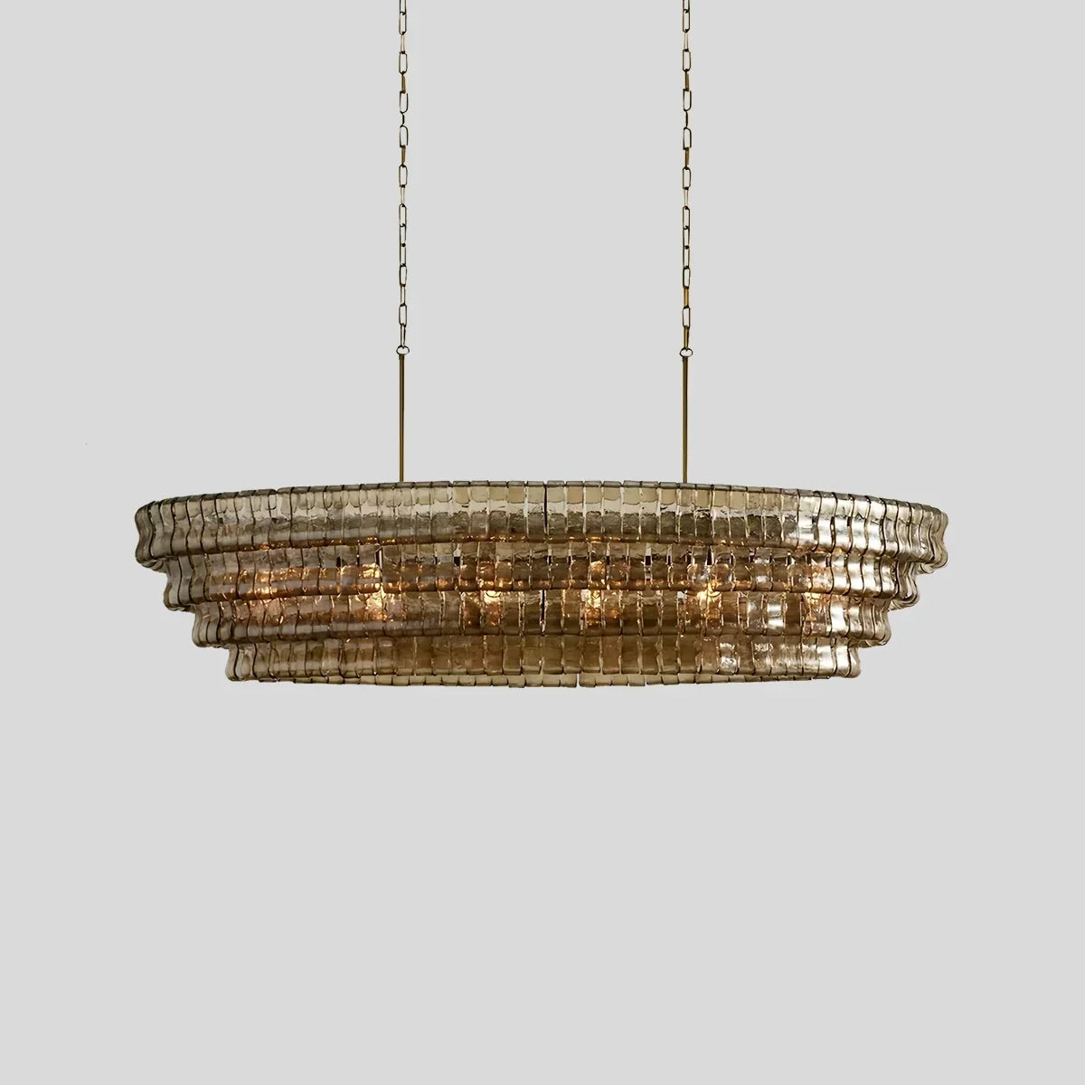 Luxuriöser mehrschichtiger Murano-Glaskronleuchter in Ringform | Desfino
