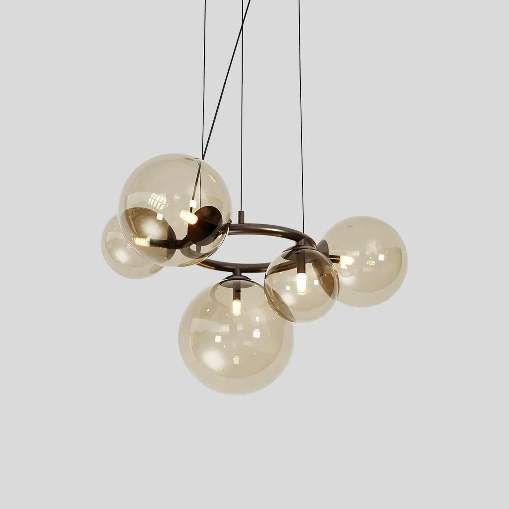 Luxurious Single-Tone Glass Spheres Chandelier | Desfino