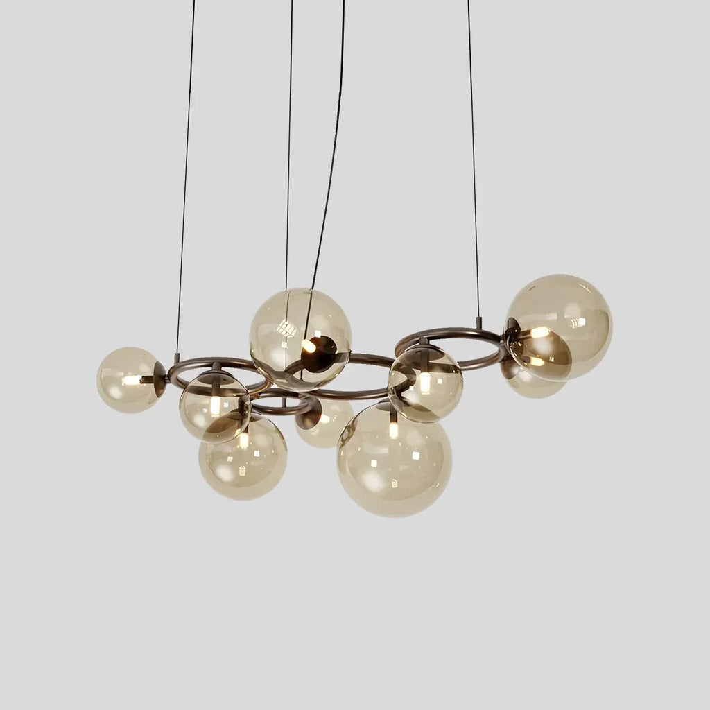 Luxurious Single-Tone Glass Spheres Chandelier | Desfino