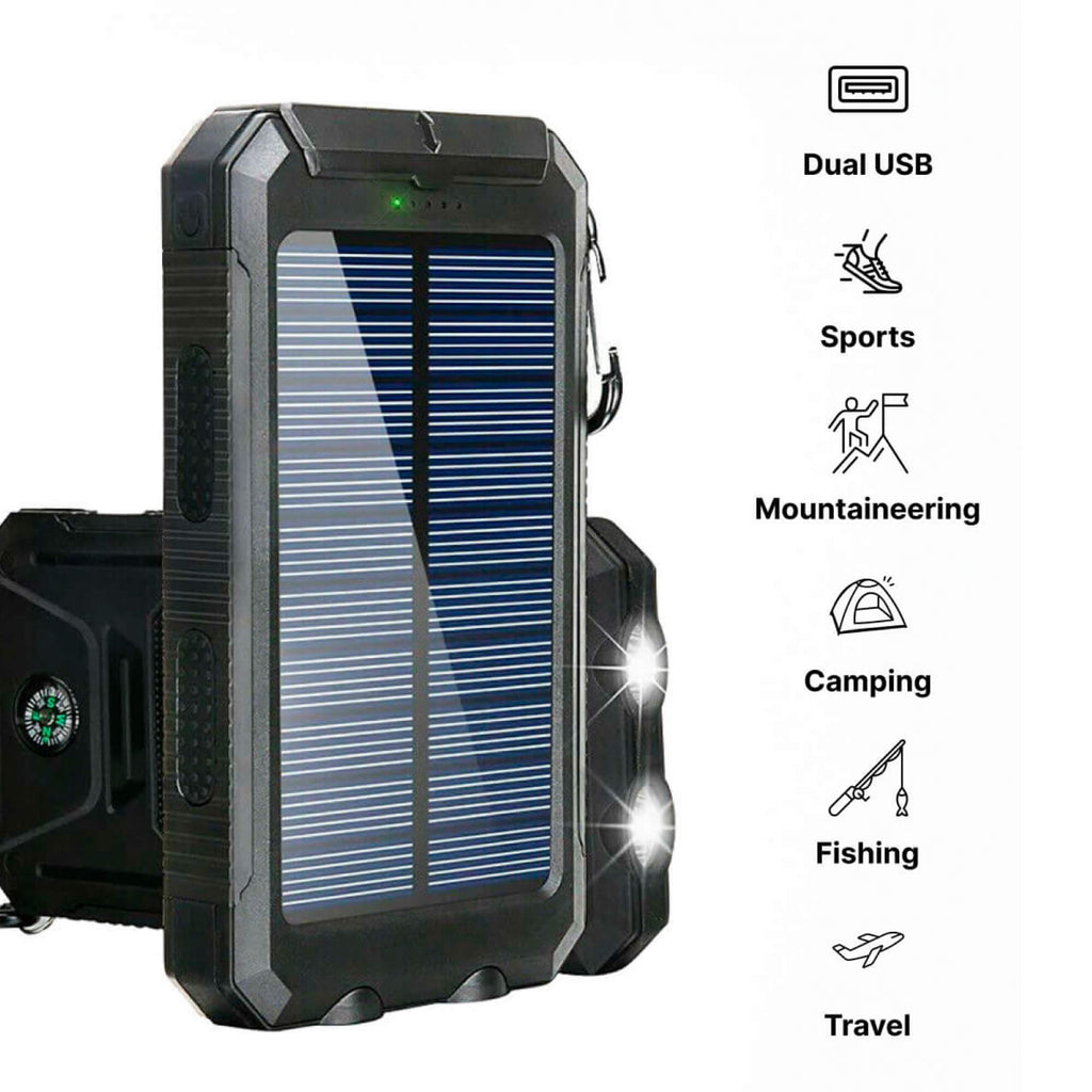 بنك طاقة شمسي Terralux بسعة 500000mAh — شاحن محمول مقاوم للماء - Desfino
